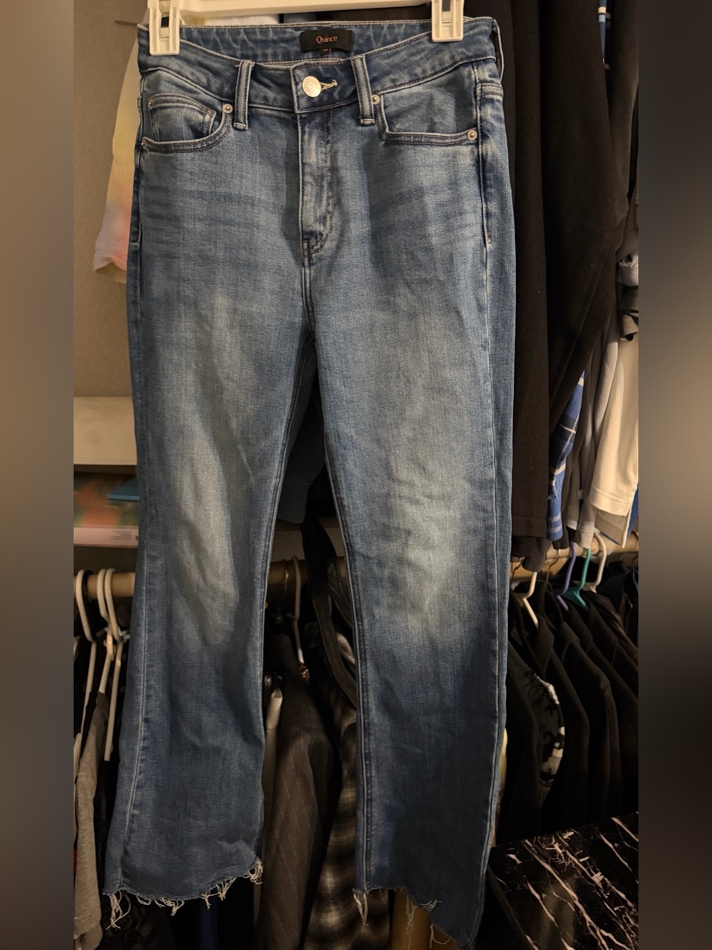 Quince bella stretch kick flare jeans 25